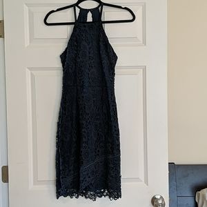 All lace green formal dress